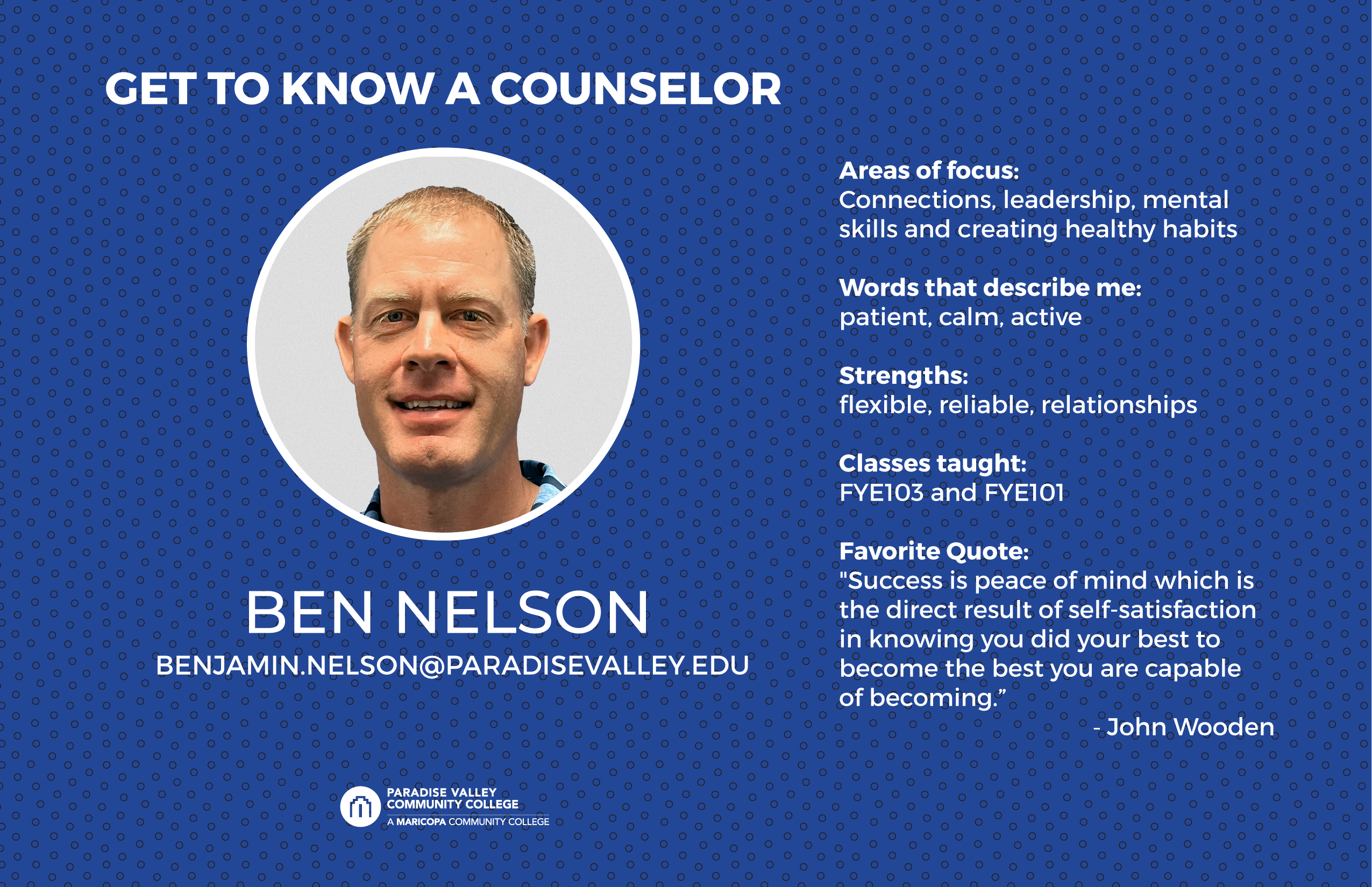 Ben Nelson - Counselor