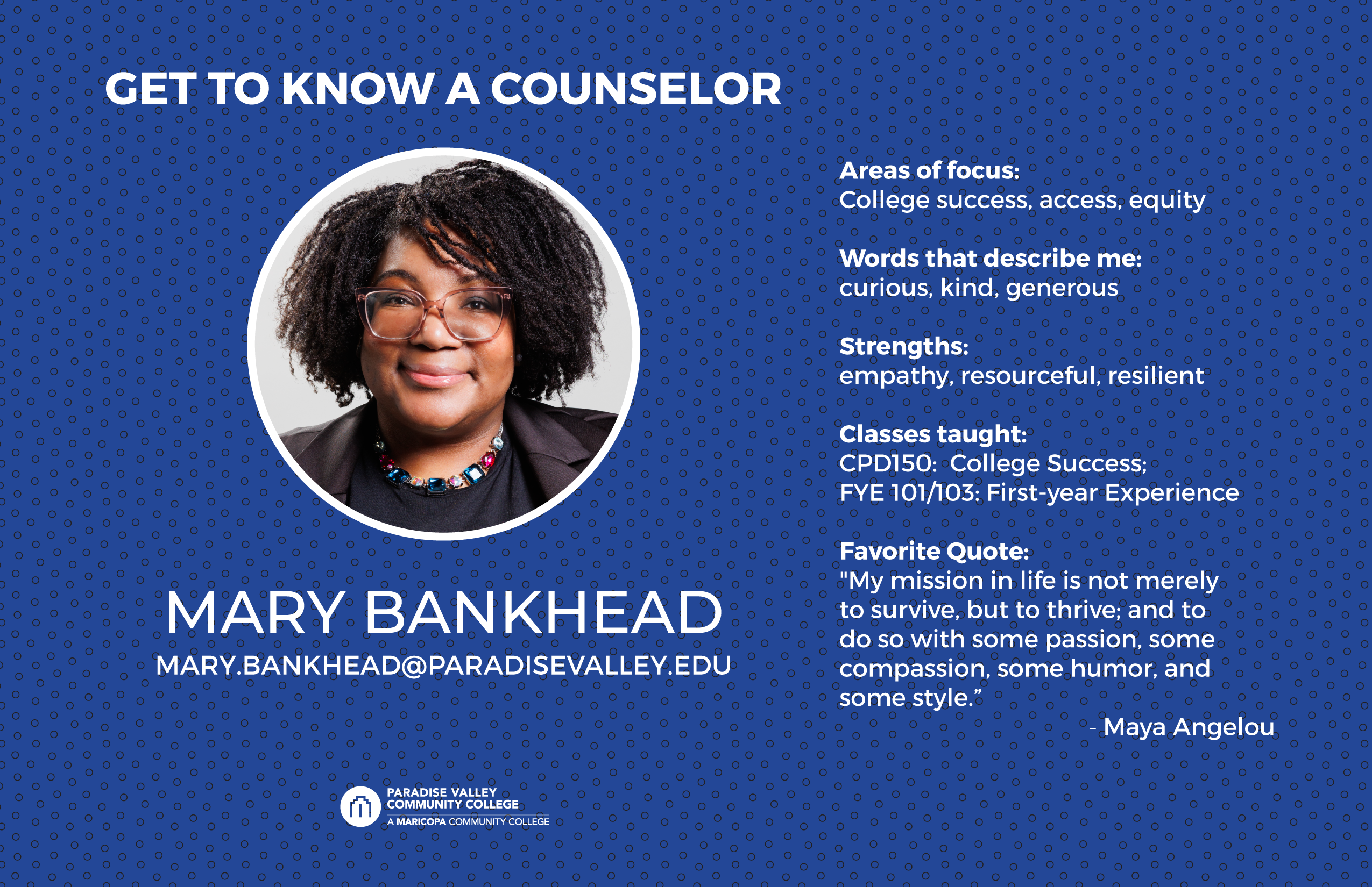 Mary Bankhead - Counselor