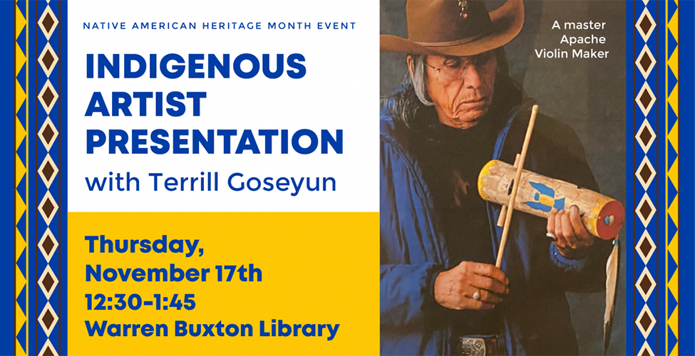 Indigenous Artist Presentation with Terrill Goseyun