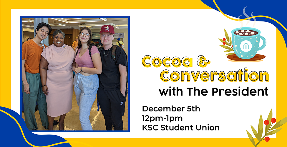 Join Dr. Tiffany E. Hunter for some conversation and Hot Cocoa!