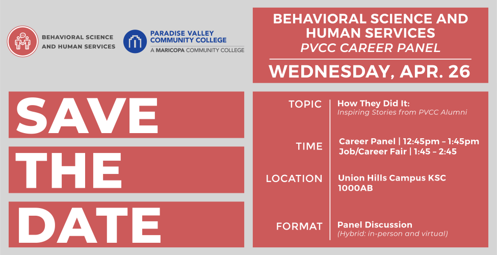 Join us for the Behavioral Science and Human Services Alumni Panel & Career Fair .