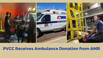 PVCC Receives Ambulance Donation from AMR