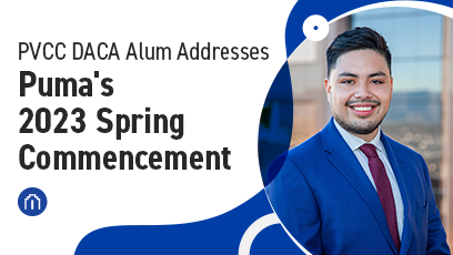 PVCC DACA Alum Addresses Puma's 2023 Spring Commencement