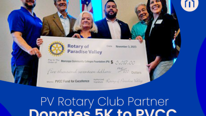 PV Rotary Club Partner Donates 5K to PVCC