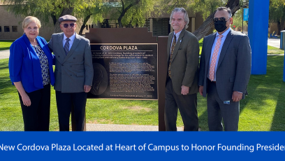 New Cordova Plaza Located at Heart of Campus to Honor Founding President