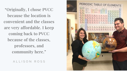 PVCC Student Pursues Career in STEM