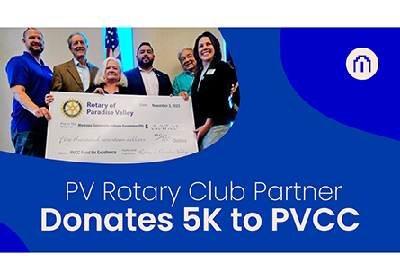 PV Rotary Club Partner Donates 5K to PVCC