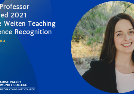 PVCC Professor Awarded 2021 Wayne Weiten Teaching Excellence Recognition