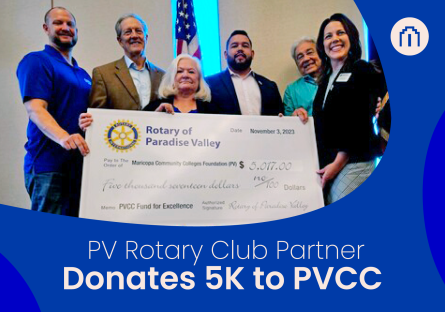 PV Rotary Club Partner Donates 5K to PVCC