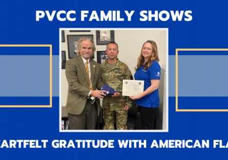 PVCC Family Shows Heartfelt Gratitude with American Flag
