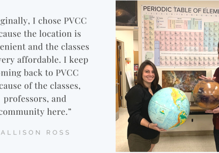 PVCC Student Pursues Career in STEM